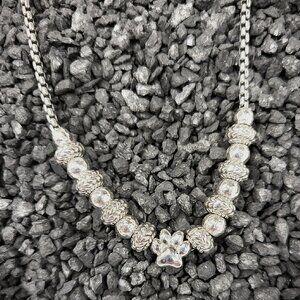 Jai by John Hardy Dog Paw Necklace  .925  16-20"